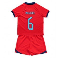 England Harry Maguire #6 Bortaställ Barn VM 2022 Korta ärmar (+ Korta byxor)